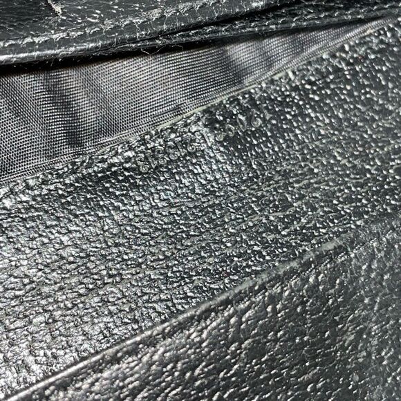 AUTHENTIC GUCCI GG LOGO CANVAS LEATHER TRIM LONG WALLET - Picture 14 of 15